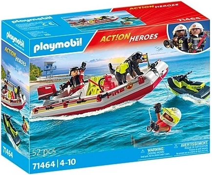 Set figur Action Heroes Gasilski čoln z vodnim skuterjem