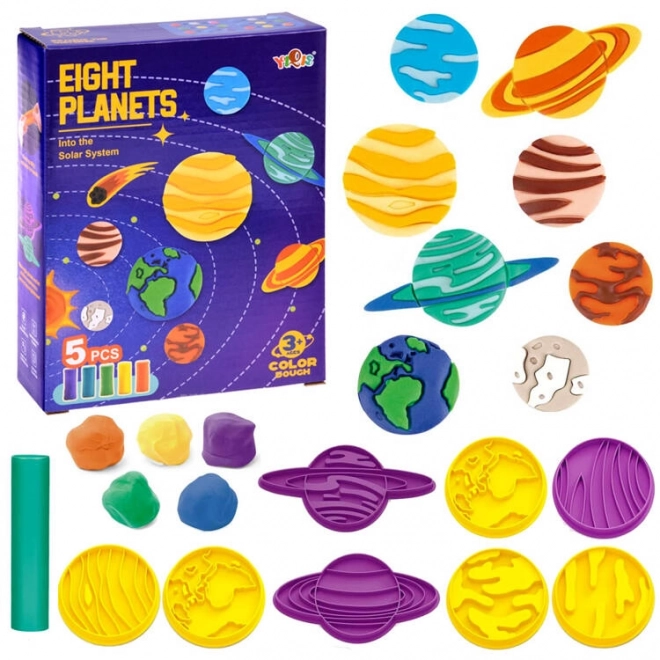 Izobraževalni komplet plastelina Planeti Osončje