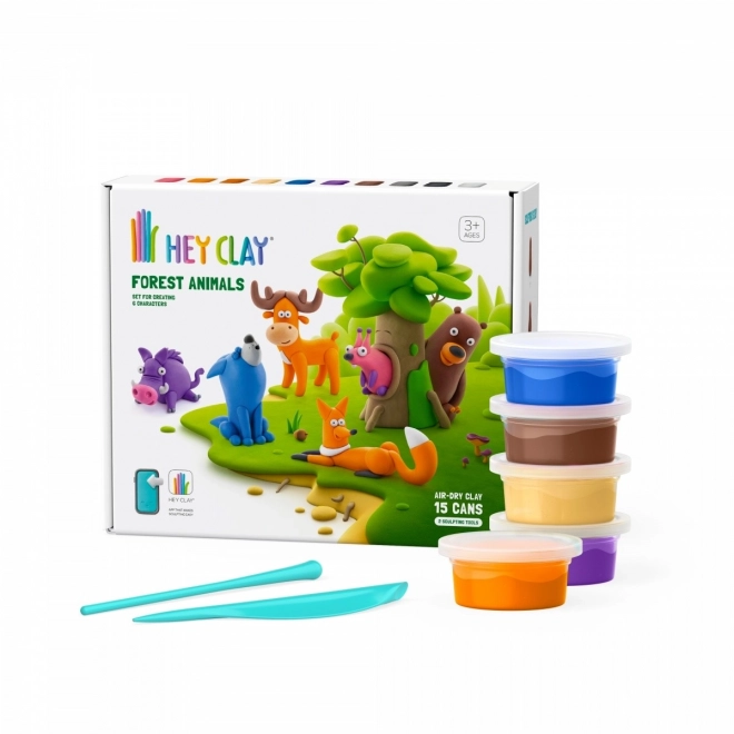 Hey Clay plastična set Gozdne živali