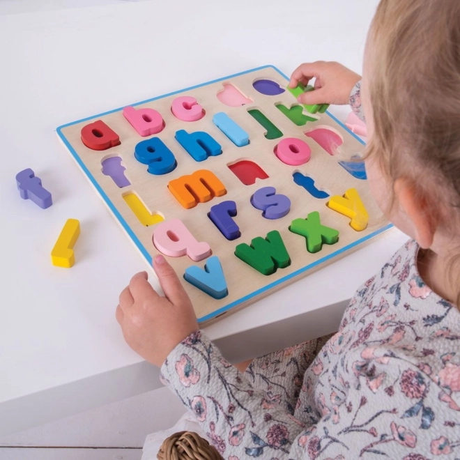 Bigjigs Baby Lesene puzzle Abeceda mala črka