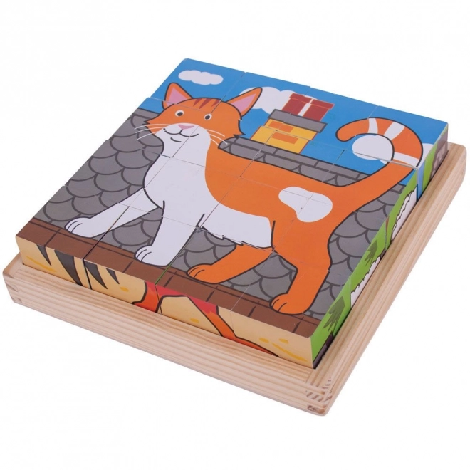 Bigjigs Toys Kocke slike farma