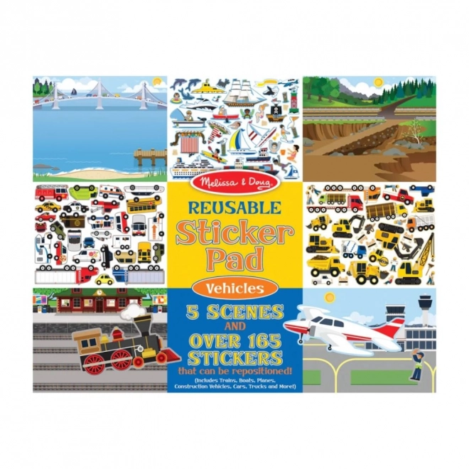 Melissa & Doug - večkratne nalepke Vozila