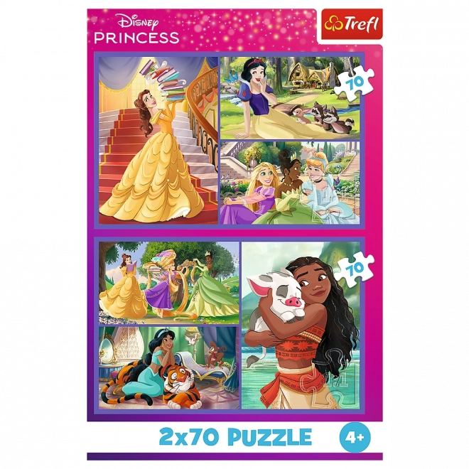 Sestavljanka 2x70 Pravljični dnevi Disney Princeske