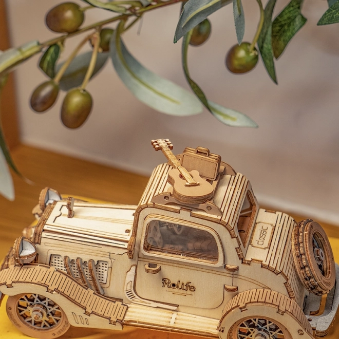 Vintage avtomobil - sodobni 3D leseni puzzle