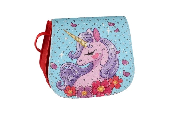 Torbica/torba samorog s kamni plast 4 barve v vrečki 17x15x3cm