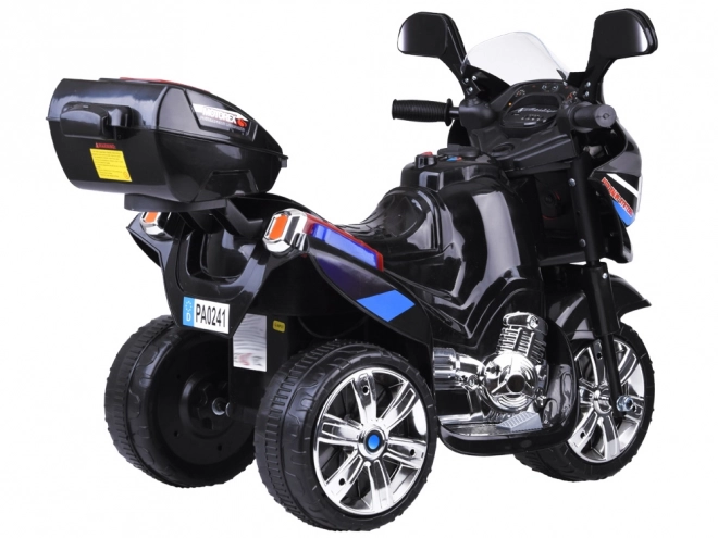 Otroški športni motocikel z barvno LED razsvetljavo – Črna