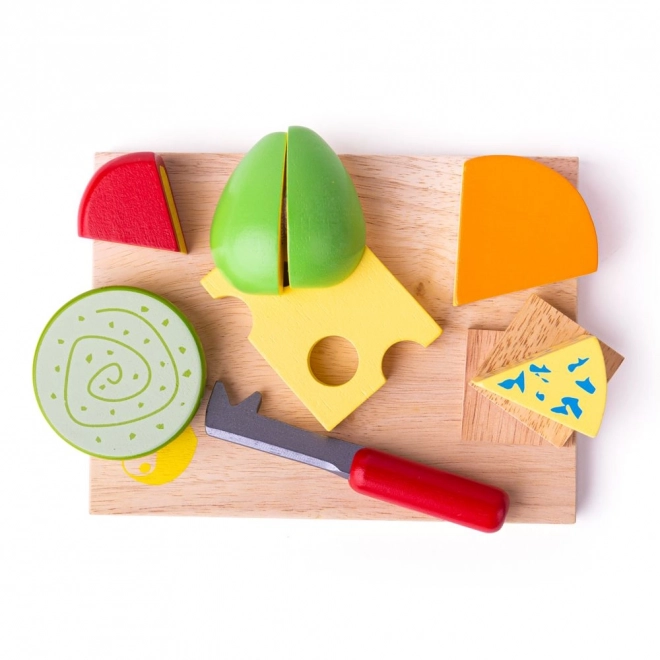 Bigjigs Toys leseni sirni set na deski