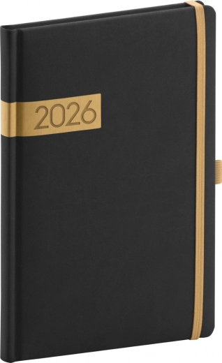 Notique Tedenski dnevnik črno-zlati 2026