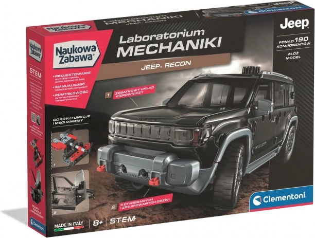 laboratorij mehanike – konstrukcijski komplet jeep recon od clementoni