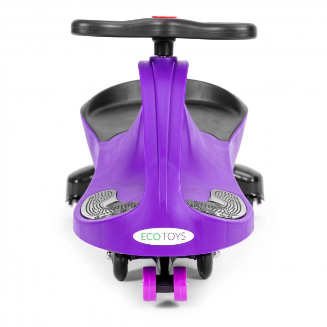 Vijolični otroški avtošček z LED kolesi ECOTOYS