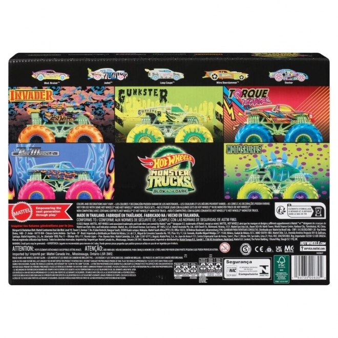 Hot Wheels Monster Trucki, ki svetijo v temi 10 kosov