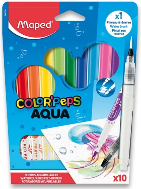 MAPED Fixy Color'Peps Aqua 10 kosov + vodni čopič