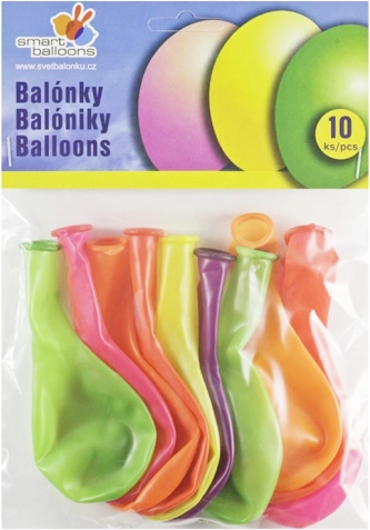 Neonski napihljivi baloni 26 cm - 10 kosov