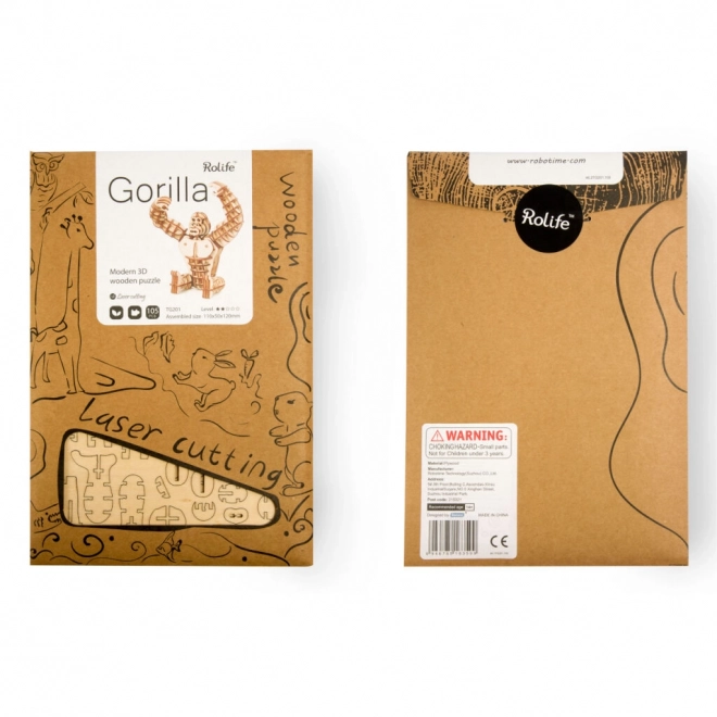 Leseno 3D puzzle gorila