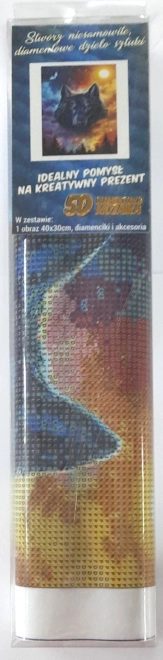 Norimpex Diamantno slikanje Temni volk 30x40cm