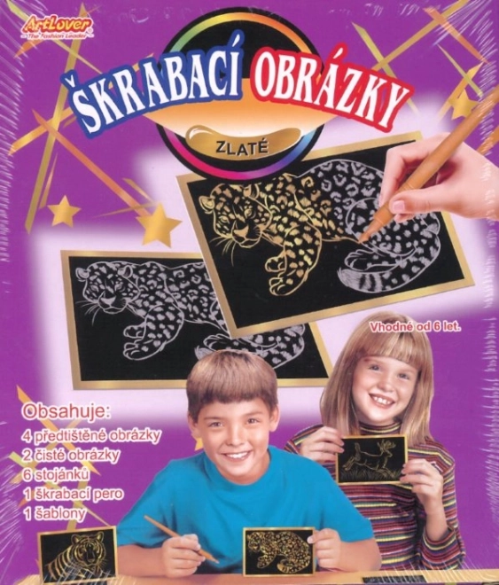 ARTLOVER Praskanke zlate slike - komplet 6 kos