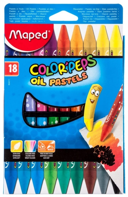 MAPED Trikotne oljne pasteli Color'Peps 18 kos