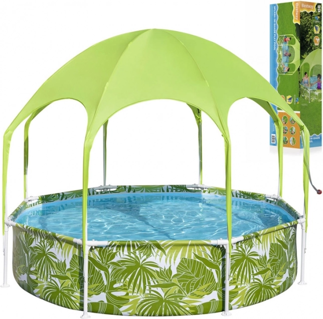 Bestway vrtni bazen s konstrukcijo 244 × 51 cm s senčnikom SPLASH-IN-SHADE