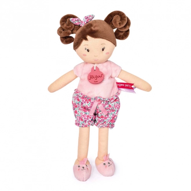 Doudou Jolijou Lutka LES PIPELLETTES 25 cm 1 kos – svetlo rožnata