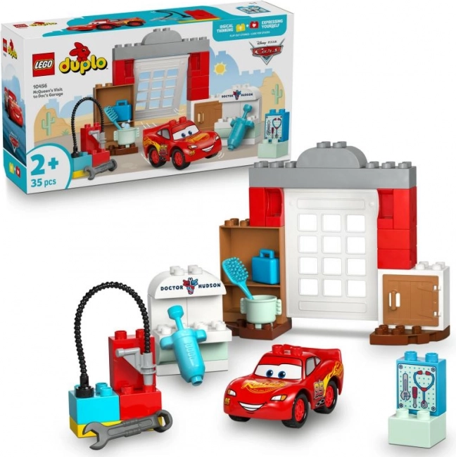 Lego Duplo Disney in Pixar Avtomobili – obisk Strele McQueena v Vlečkov(i) delavnici