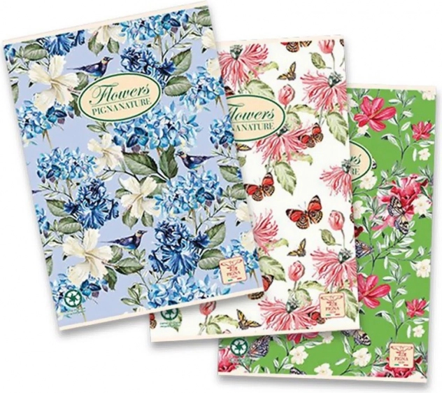 Šolski zvezek A4 Flowers, karo, 40 listov