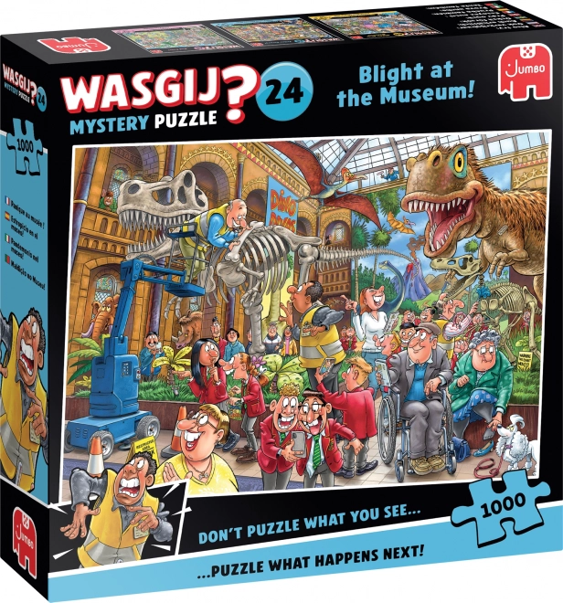 Sestavljanka JUMBO WASGIJ Mystery 24: Plesen v muzeju 1000 kosov