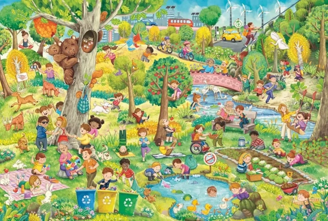 Puzzle Vesela planeta 150 koščkov