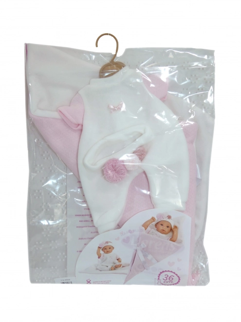 Llorens M636-32 oblačilni komplet za lutko dojenčka NEW BORN velikosti 35-36 cm