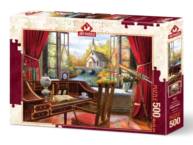 Sestavljanka ART PUZZLE Pogled iz delovne sobe 500 kosov