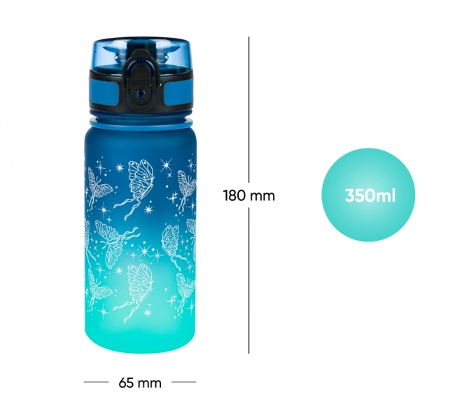 BAAGL Tritanova steklenička Gradient Metulj 350 ml