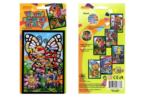 Bleščeča nalepka 15x10cm asst v vrečki