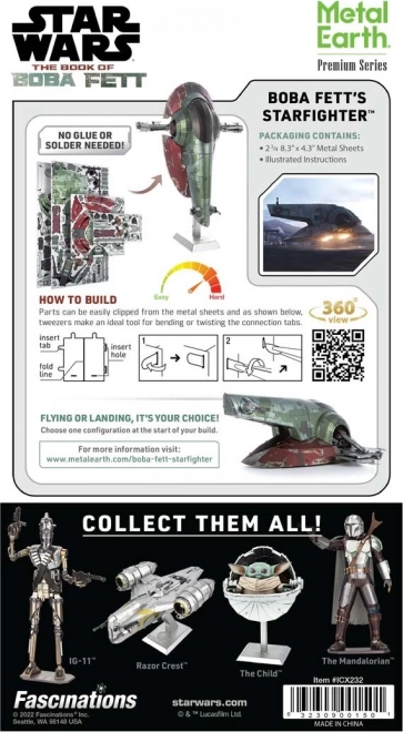 METAL EARTH 3D puzzle Vojne zvezd: Zvezdno plovilo Bobe Fetta (ICONX)