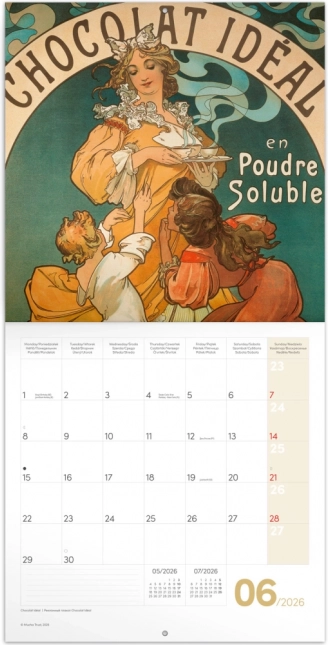 Koledarski dnevnik Alfons Mucha 2026