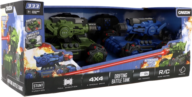 Tanky z oddajanjem pare s svetlobo na daljinsko upravljanje - 2 kosa