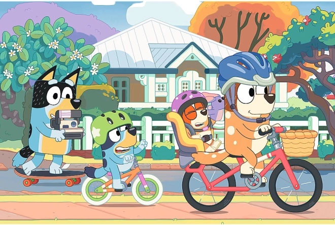 Motiv BLUEY, poln gibanja in veselja