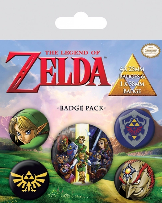 Komplet značk The Legend of Zelda (5 kosov)