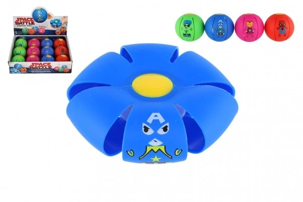 Ploska žoga - Vrzi disk, ulovi žogo! plast 8cm 4 barve 12kos v škatli
