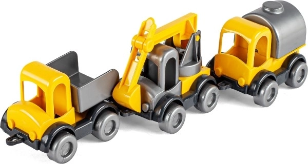 Avto gradbeni Kid Cars 3x plast 10cm v škatli 30x8x10cm 12m+ Wader