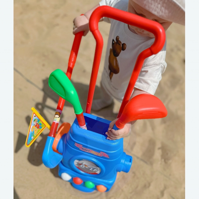 Otroška golf set Woopie s stojalom na kolesih