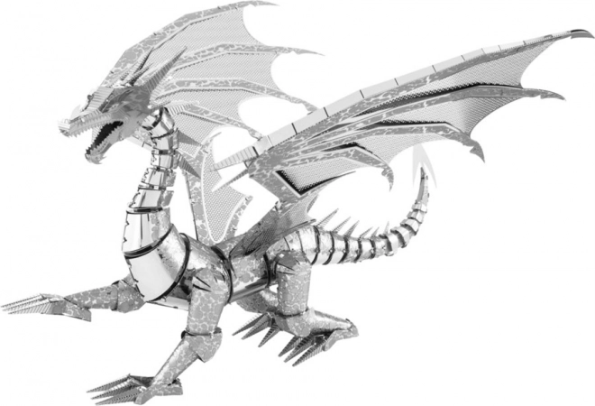 METAL EARTH 3D sestavljanka Srebrni zmaj (ICONX)