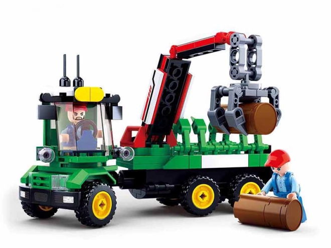 Sluban Kmetija Traktor s prikolico za hlode