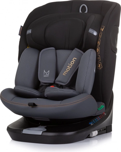 Avtosedež Chipolino Motion i-Size 40–150 cm z Isofixom in vrtljivo osnovo, obsidian