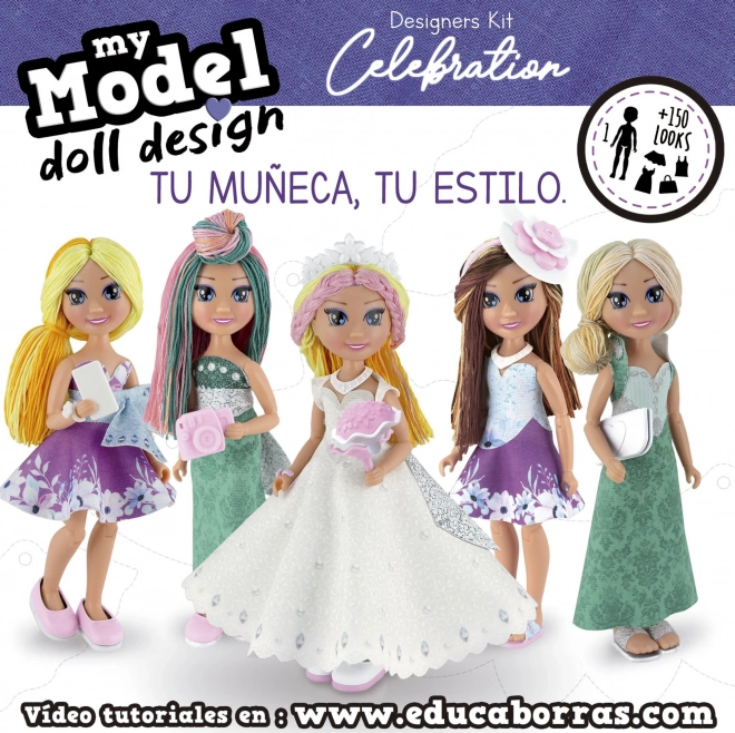 EDUCA Kreativni set My Model Doll Design: Praznovanje