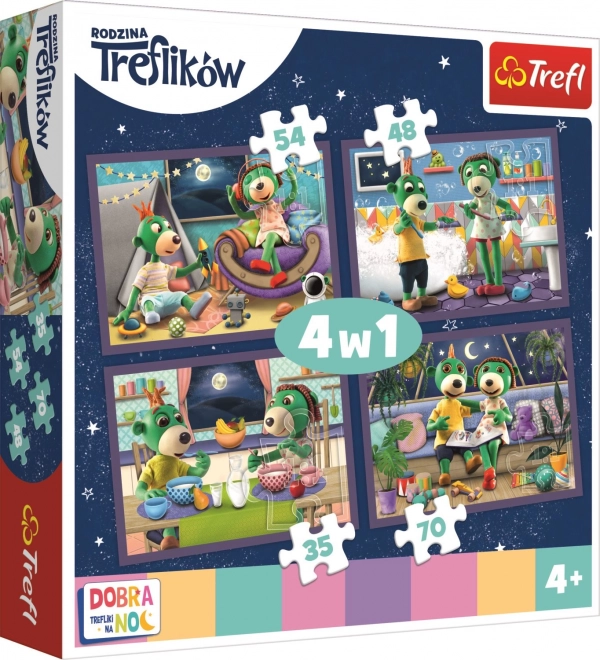 Puzzle Lahko noč Treflíci - Večerni rituali 4v1