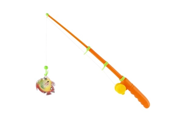 Igra ribe/ribič magnetna plastika 5kos+palica plastika 39cm 2 barvi na kartici