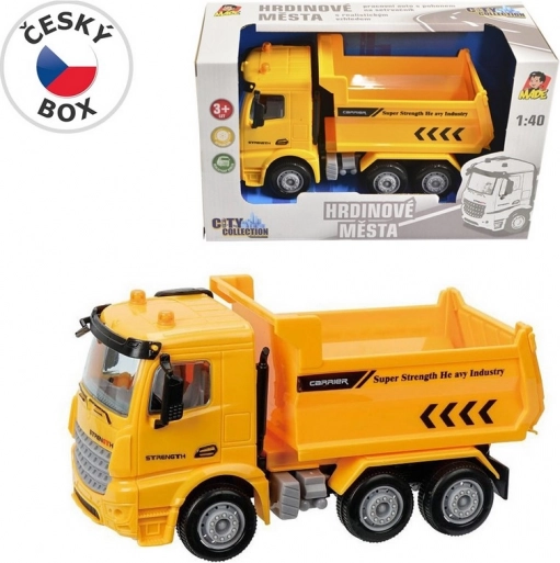 Gradbeni avto na vztrajnik za otroke 16 cm