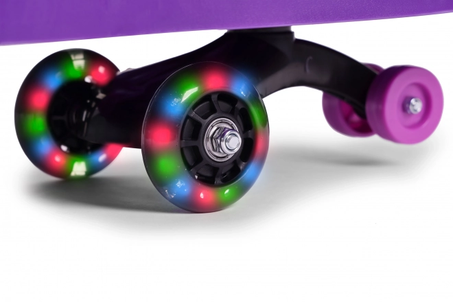 Vijolični otroški avtošček z LED kolesi ECOTOYS