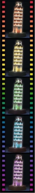 RAVENSBURGER Sijajča 3D puzzle Nočna edicija Poševni stolp v Pisi 216 kosov