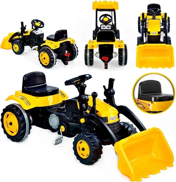 Otroški pedalni traktor s sprednjim nakladačem