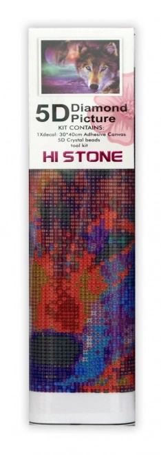 Diamantno slikanje volkovega pogleda 30x40 cm